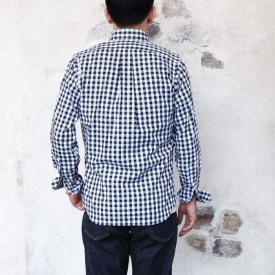 画像8: INDIVIDUALIZED SHIRTS(インディビジュアライズドシャツ)Standard Fit B.D. Shirt(スタンダードフィットボタンダウンシャツ)"BIG GINGHAM CHECK" / Black(ブラック)