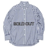 INDIVIDUALIZED SHIRTS（インディビジュアライズドシャツ）Standard Fit B.D. Shirt（スタンダードフィットボタンダウンシャツ）"BIG GINGHAM CHECK"/Navy（ネイビー）