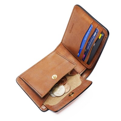 画像7: WILD SWANS(ワイルドスワンズ)GROUNDER(グラウンダー)2つ折りウォレット"フルグレインブライドル"/Dark Stain(ダークステイン)