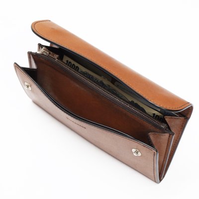 画像5: WILD SWANS（ワイルドスワンズ）WAVE（ウェイブ）ロングウォレット"フルグレインブライドル"/Dark Stain（ダークステイン）