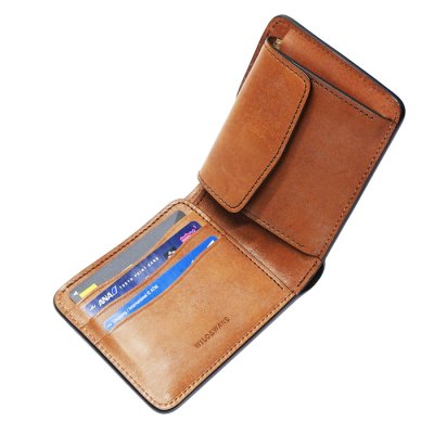 画像6: WILD SWANS(ワイルドスワンズ)GROUNDER(グラウンダー)2つ折りウォレット"フルグレインブライドル"/Dark Stain(ダークステイン)