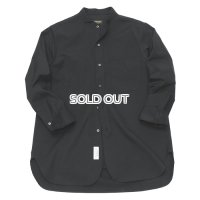 *A VONTADE（アボンタージ）Banded Collar Shirts（バンドカラーシャツ）”Cotton Nepped Silk Brushed Sheeting” / Black（ブラック）