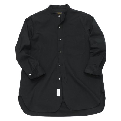 画像1: A VONTADE（アボンタージ）Banded Collar Shirts（バンドカラーシャツ）Cotton Nepped Silk Brushed Sheeting/Black（ブラック）