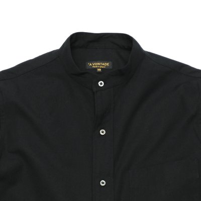 画像3: ＜50％OFF＞*A VONTADE（アボンタージ）Banded Collar Shirts（バンドカラーシャツ）”Cotton Nepped Silk Brushed Sheeting” / Black（ブラック）Lサイズのみ