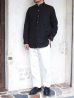 画像11: *A VONTADE（アボンタージ）Banded Collar Shirts（バンドカラーシャツ）”Cotton Nepped Silk Brushed Sheeting” / Black（ブラック）