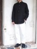 画像11: A VONTADE（アボンタージ）Banded Collar Shirts（バンドカラーシャツ）Cotton Nepped Silk Brushed Sheeting/Black（ブラック）