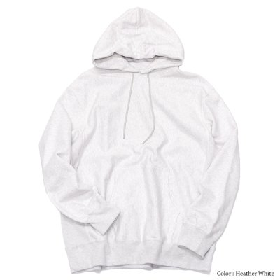 画像2: blurhms ROOTSTOCK（ブラームスルーツストック）Soft&Hard Sweat Hoodie Pullover（ソフト&ハードスウェットフーディプルオーバー）/Heather White（ヘザーホワイト）・Ink Black（インクブラック）