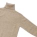 画像4: INVERALLAN（インバーアラン）Roll Neck Saddle Shoulder Sweater（ロールネックサドルショルダーセーター）Geelong Lambswool/Dark Natural（ダークナチュラル） (4)