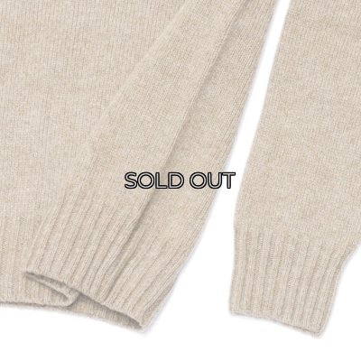 画像5: INVERALLAN（インバーアラン）Roll Neck Saddle Shoulder Sweater（ロールネックサドルショルダーセーター）"Geelong Lambswool" / Dark Natural（ダークナチュラル）