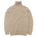 画像1: INVERALLAN（インバーアラン）Roll Neck Saddle Shoulder Sweater（ロールネックサドルショルダーセーター）Geelong Lambswool/Dark Natural（ダークナチュラル）※サイズ40のみ (1)
