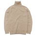 画像1: INVERALLAN（インバーアラン）Roll Neck Saddle Shoulder Sweater（ロールネックサドルショルダーセーター）Geelong Lambswool/Dark Natural（ダークナチュラル） (1)