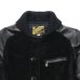 画像3: Y'2 LEATHER（ワイツーレザー）STEER SUEDE×STEER OIL RIB JACKET（ステアスエード×ステアオイル リブジャケット）/Black（ブラック）