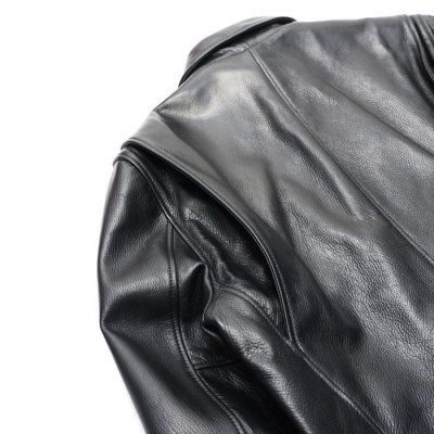 画像6: 【PointUp10%11/10迄】Y'2 LEATHER(ワイツーレザー)STEER OIL SINGLE RIDERS(ステアオイル襟付きシングルライダース)/Black(ブラック)