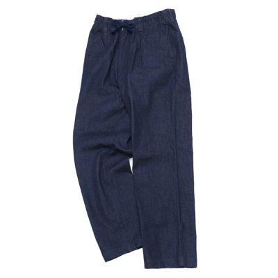 画像1: F.O.B FACTORY（エフオービーファクトリー）DENIM TRACK PANTS（デニムトラックパンツ）Three Eight Denim/Indigo（インディゴ）【裾上げ無料】