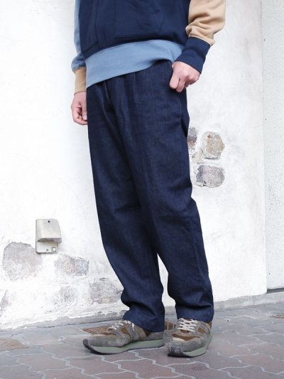 画像12: F.O.B FACTORY（エフオービーファクトリー）DENIM TRACK PANTS（デニムトラックパンツ）"Three Eight Denim" / Indigo（インディゴ）【裾上げ無料】