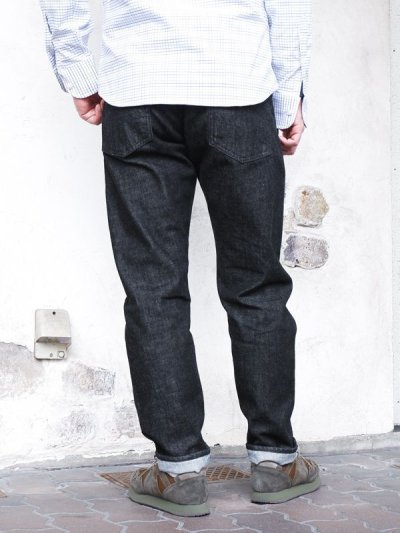 画像13: STUDIO D'ARTISAN（ステュディオ・ダ・ルチザン）ウォッシュジーンズ "テーパード” 13oz/Black（ブラック）ワンウォッシュ【裾上げ無料】