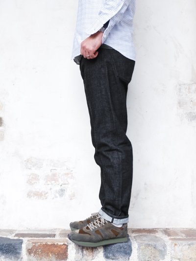 画像12: STUDIO D'ARTISAN（ステュディオ・ダ・ルチザン）ウォッシュジーンズ "テーパード” 13oz/Black（ブラック）ワンウォッシュ【裾上げ無料】