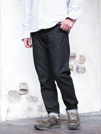 画像14: STUDIO D'ARTISAN（ステュディオ・ダ・ルチザン）ウォッシュジーンズ "テーパード” 13oz/Black（ブラック）ワンウォッシュ【裾上げ無料】