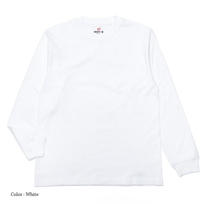 画像2: Hanes（ヘインズ）BEEFY Long Sleeve T-Shirt（ビーフィーロングスリーブTシャツ）/White（ホワイト）・Navy（ネイビー）・H.Grey（ヘザーグレー）・Dark Grey（ダークグレー）