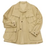 blurhms ROOTSTOCK（ブラームスルーツストック）Cotton Linen Combat Tropical Jacket（コットンリネンコンバットトロピカルジャケット）/Light Beige（ライトベージュ）