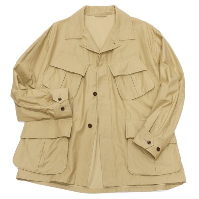 画像1: blurhms ROOTSTOCK（ブラームスルーツストック）Cotton Linen Combat Tropical Jacket（コットンリネンコンバットトロピカルジャケット）/Light Beige（ライトベージュ）