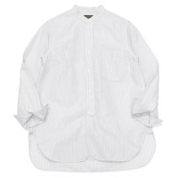 ＜40%OFF＞*A VONTADE（アボンタージ）Banded Collar Shirts（バンドカラーシャツ）Cotton Linen Chambray/Grey Stripe（グレーストライプ）