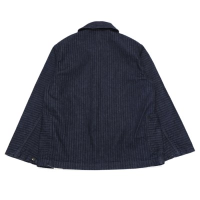 画像2: Post O'Alls（ポストオーバーオールズ）NAVY-BLU Jumper（ネイビーブルージャンパー）"Herringbone Denim" / Indigo（インディゴ）