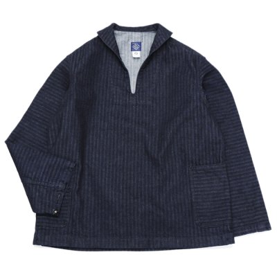 画像1: Post O'Alls（ポストオーバーオールズ）NAVY-BLU Jumper（ネイビーブルージャンパー）Herringbone Denim/Indigo（インディゴ）