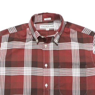 画像3: INDIVIDUALIZED SHIRTS（インディビジュアライズドシャツ）Classic Fit MBDM B.D Short Sleeve Shirt（クラシックフィットボタンダウンショートスリーブシャツ）"SUMMER PLAID" / Burgundy（バーガンディ系チェック）
