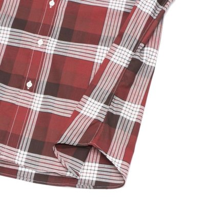 画像5: INDIVIDUALIZED SHIRTS（インディビジュアライズドシャツ）Classic Fit MBDM B.D Short Sleeve Shirt（クラシックフィットボタンダウンショートスリーブシャツ）"SUMMER PLAID" / Burgundy（バーガンディ系チェック）