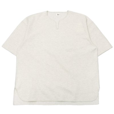 画像1: blurhms ROOTSTOCK（ブラームスルーツストック）Rough&Smooth Thermal Over-Neck（ラフ&スムースサーマルオーバーネックシャツ）/ Heather Oatmeal（ヘザーオートミール）