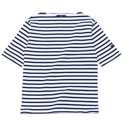 画像1: SAINT JAMES（セントジェームス）OUESSANT SHORT SLEEVE（ウエッソンショートスリーブ）/NEIGE×MARINE（ホワイト×マリン）