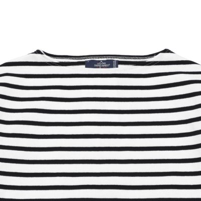 画像3: SAINT JAMES（セントジェームス）OUESSANT SHORT SLEEVE（ウエッソンショートスリーブ）"BORDER" / NEIGE×NOIR（ホワイト×ブラック）