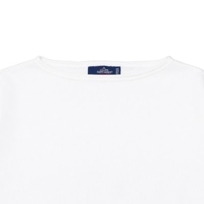 画像3: SAINT JAMES（セントジェームス）OUESSANT SHORT SLEEVE（ウエッソンショートスリーブ）"SOLID" / NEIGE（ホワイト）