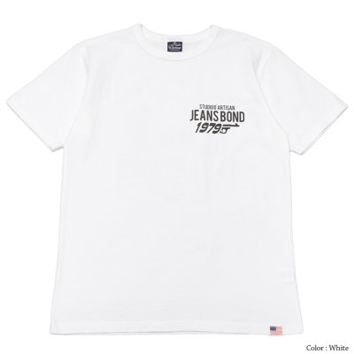 画像2: STUDIO D'ARTISAN（ステュディオ・ダ・ルチザン）USAコットンプリントＴシャツ/ White（ホワイト）・Charcoal Black（チャコールブラック）