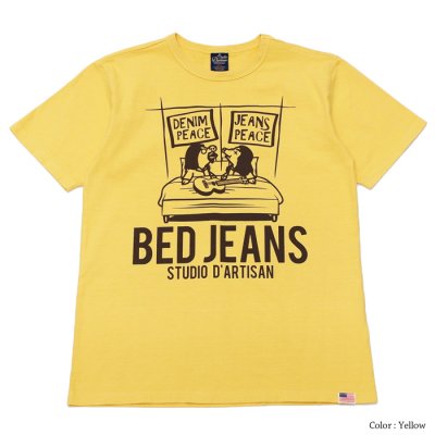 画像4: STUDIO D'ARTISAN（ステュディオ・ダ・ルチザン）USAコットンプリントＴシャツ/ White（ホワイト）・Yellow（イエロー）