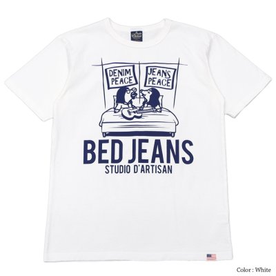 画像2: STUDIO D'ARTISAN（ステュディオ・ダ・ルチザン）USAコットンプリントＴシャツ/ White（ホワイト）・Yellow（イエロー）