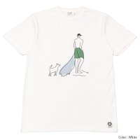 free rage（フリーレイジ）リサイクルコットンプリントTee"Hisaka MAN"/ White（ホワイト）
