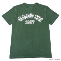 ＜40%OFF＞Good On（グッドオン）Logo Print Short Sleeve Crew Neck Tee（ロゴプリントショートスリーブクルーネックTシャツ）"GOOD ON 1997" /Dk.Green（ダークグリーン）