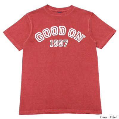 画像2: Good On（グッドオン）Logo Print Short Sleeve Crew Neck Tee（ロゴプリントショートスリーブクルーネックTシャツ）"GOOD ON 1997"/F.Red（F.レッド）・Dk.Green（ダークグリーン）