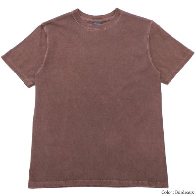 画像4: Good On(グッドオン)Short Sleeve Crew Neck Tee(ショートスリーブクルーネックTシャツ)"Pigment Dye" / Mocha(モカ)・Bordeaux(ボルドー)
