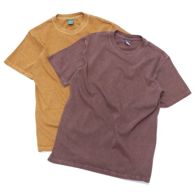 画像1: Good On（グッドオン）Short Sleeve Crew Neck Tee（ショートスリーブクルーネックTシャツ）"Pigment Dye"/Mocha（モカ）・Bordeaux（ボルドー）