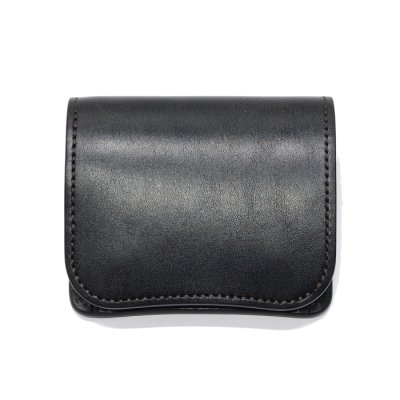 画像1: WILD SWANS（ワイルドスワンズ）PALM-V2（パームV2）コンパクトウォレット"フルグレインブライドル"/Black（ブラック）