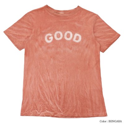 画像2: Good On（グッドオン）柿渋弁柄染め"GOOD"ショートスリーブTシャツ/BENGARA（ベンガラ）・SUNA（スナ）
