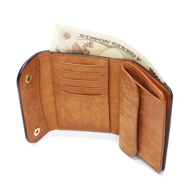 画像6: WILD SWANS（ワイルドスワンズ）BYRNE（バーン）3つ折りウォレット"プエブロ"/Cognac（コニャック）