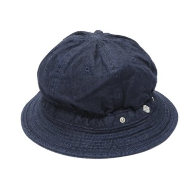 画像1: DECHO（デコー）STANDARD KOME HAT（スタンダードコメハット）COTTON LINEN DENIM/S.Indigo（S.インディゴ）