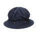 画像2: DECHO（デコー）STANDARD KOME HAT（スタンダードコメハット）COTTON LINEN DENIM/S.Indigo（S.インディゴ） (2)