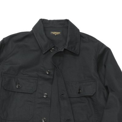 画像3: *A VONTADE(アボンタージ)H.B.T.Utility Jacket(HBTユーティリティージャケット)"Military Herringbone" / Ink Black(インクブラック)