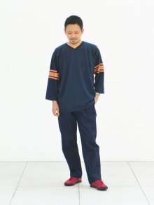 他の写真1: F.O.B FACTORY（エフオービーファクトリー）DENIM TRACK PANTS（デニムトラックパンツ）Three Eight Denim/Indigo（インディゴ）【裾上げ無料】