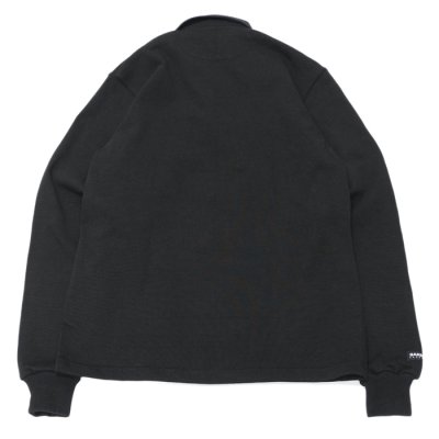画像2: BARBARIAN（バーバリアン）Heavy Weight Rugby Collar Shirt（ヘビーウェイト ラグビーカラーシャツ） "SOLID" / Black（ブラック）
